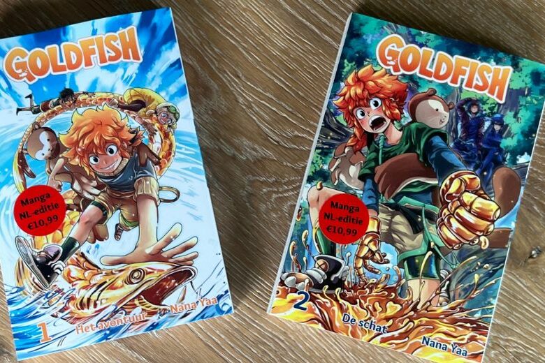 De eerste twee boeken uit de mangareeks Goldfish